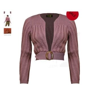 House of Foxy Datemaker Cardigan in Grape